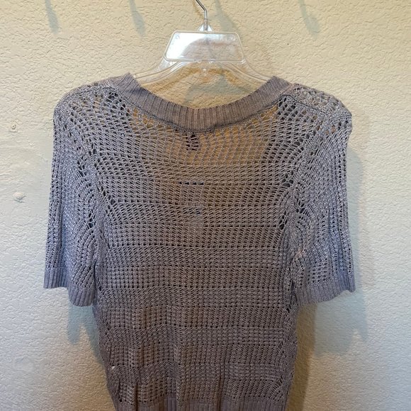 Epic Threads Knit Cardigan Woman's XL Extra Large NWT Gray Short Sleeve - Picture 3 of 3